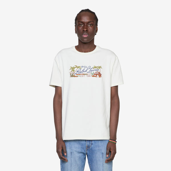 Classic Fit Embroidered Jersey T-Shirt Nevis Tees