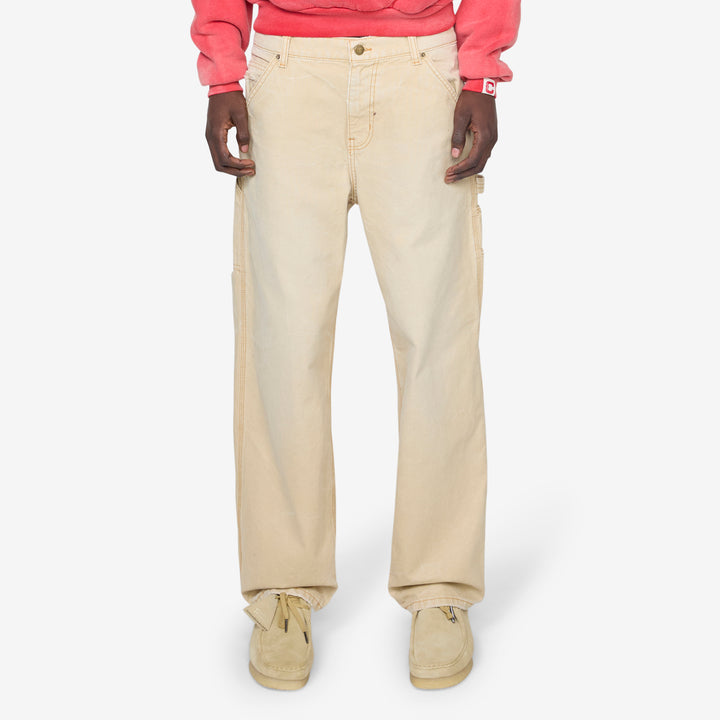 Canvas Carpenter Pants Sandstone Front