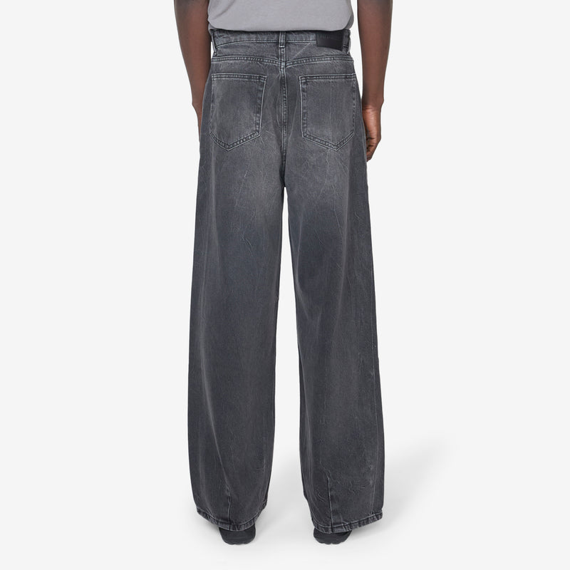 Baggy Denim Jeans Black Vein Pants