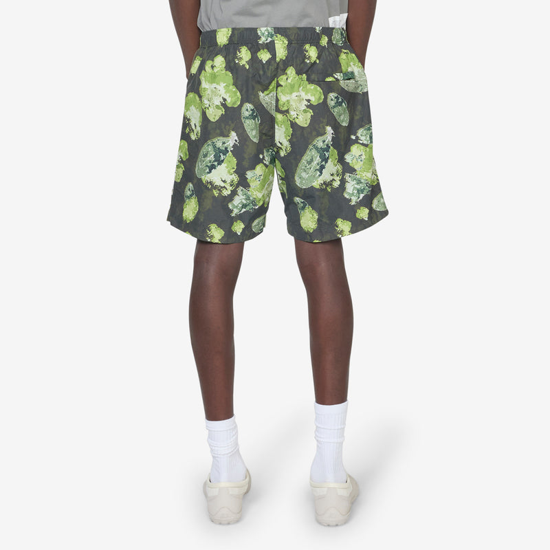 Flatt Nylon Flower Printed Swim Shorts Thyme Shorts