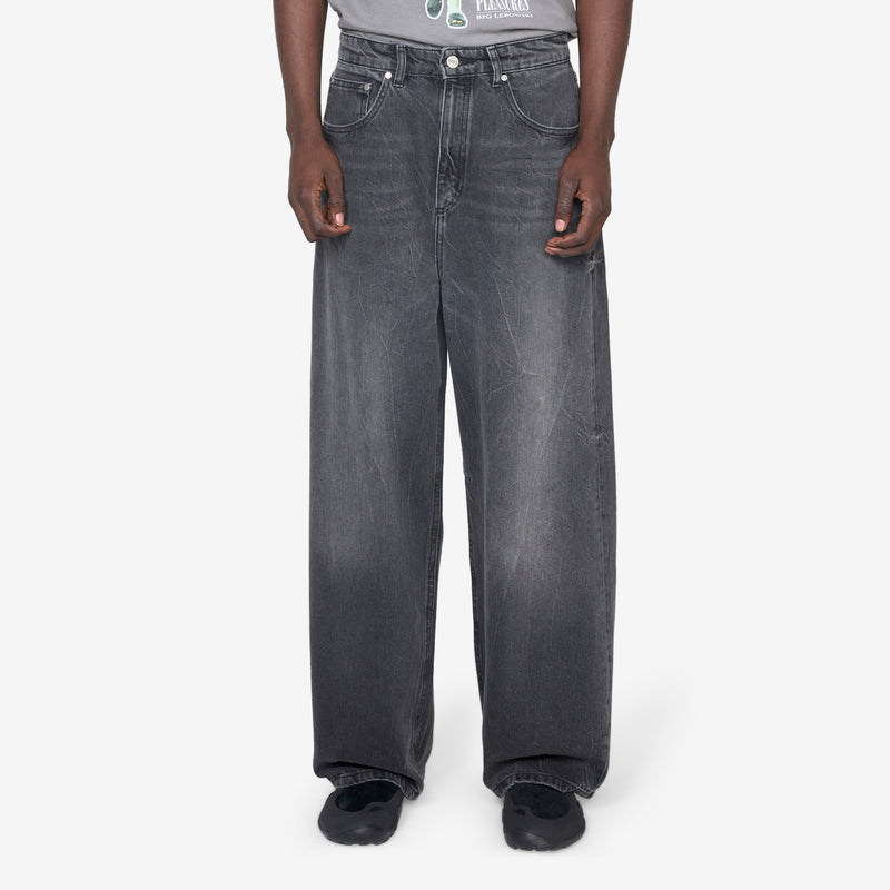 Baggy Denim Jeans Black Vein Pants