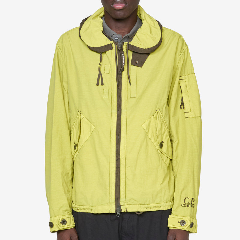 Contrast Flatt Nylon Hooded Jacket Cress Green Jackets