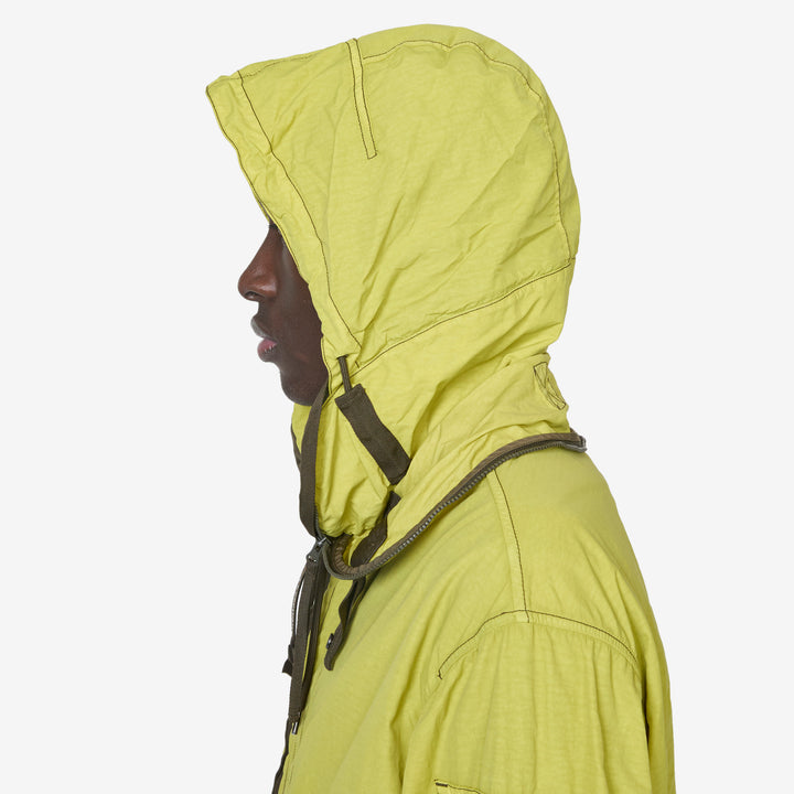Contrast Flatt Nylon Hooded Jacket Cress Green