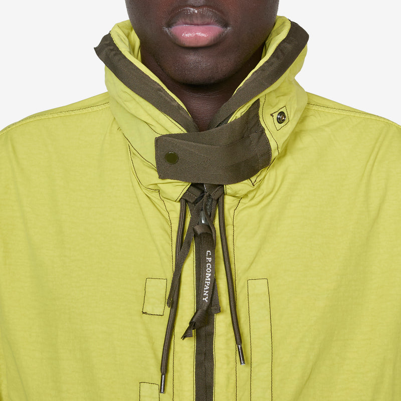 Contrast Flatt Nylon Hooded Jacket Cress Green Jackets