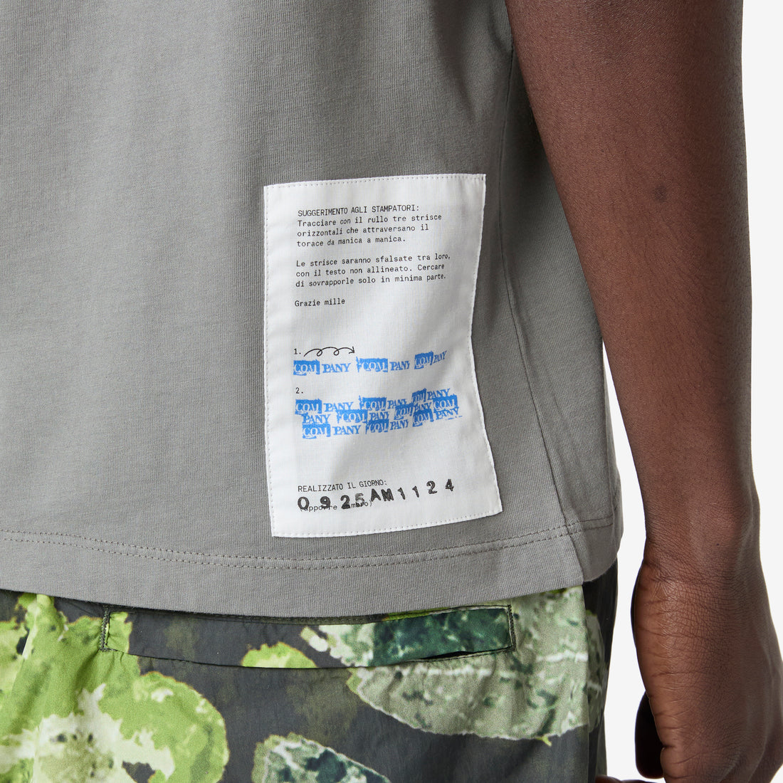 24/1 Jersey Horizontal Logo T-Shirt Smoked Pearl Tees