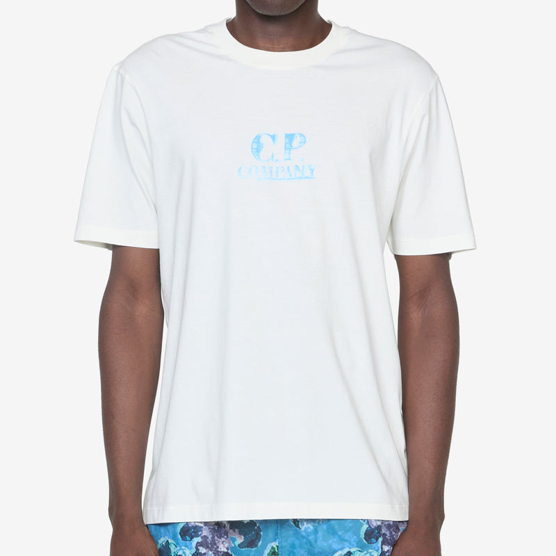 30/1 Jersey Graphic Logo T-Shirt Gauze White Tees