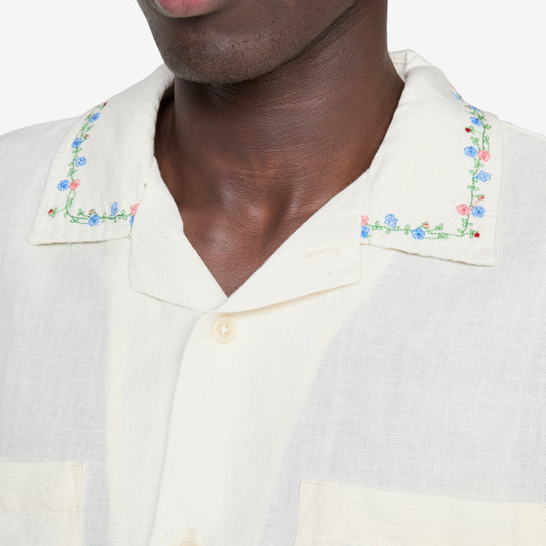 Spring Bouquet Short Sleeve Camp Shirt Natural Shirts