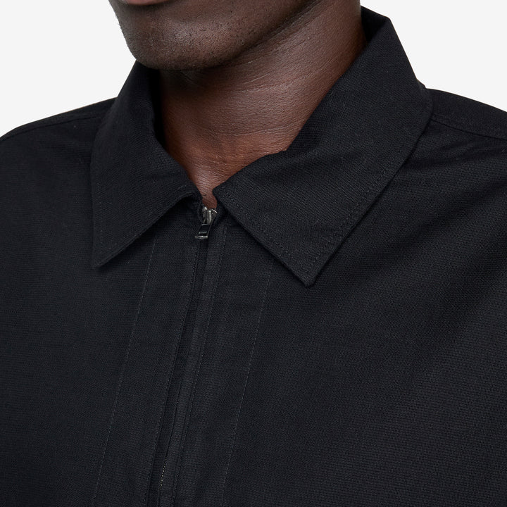 Half Zip Pull On Shirt Black