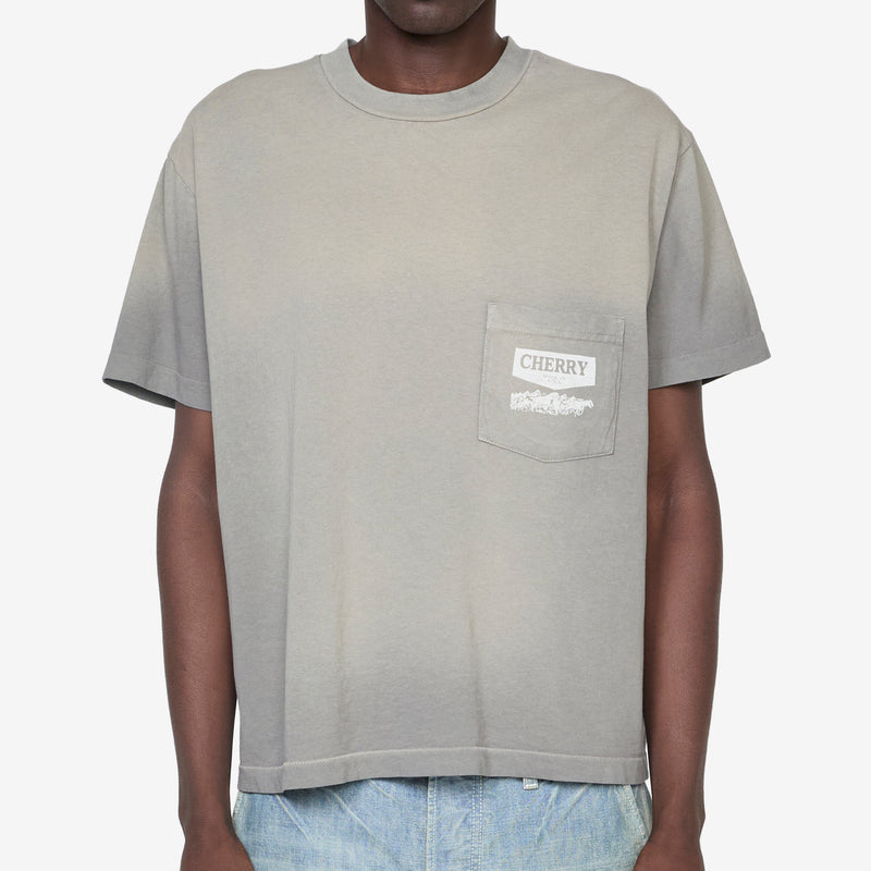 Western Chevron Boxy Pocket T-Shirt Smoke Tees