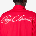 Western Twill Mechanic Shirt Cherry Red