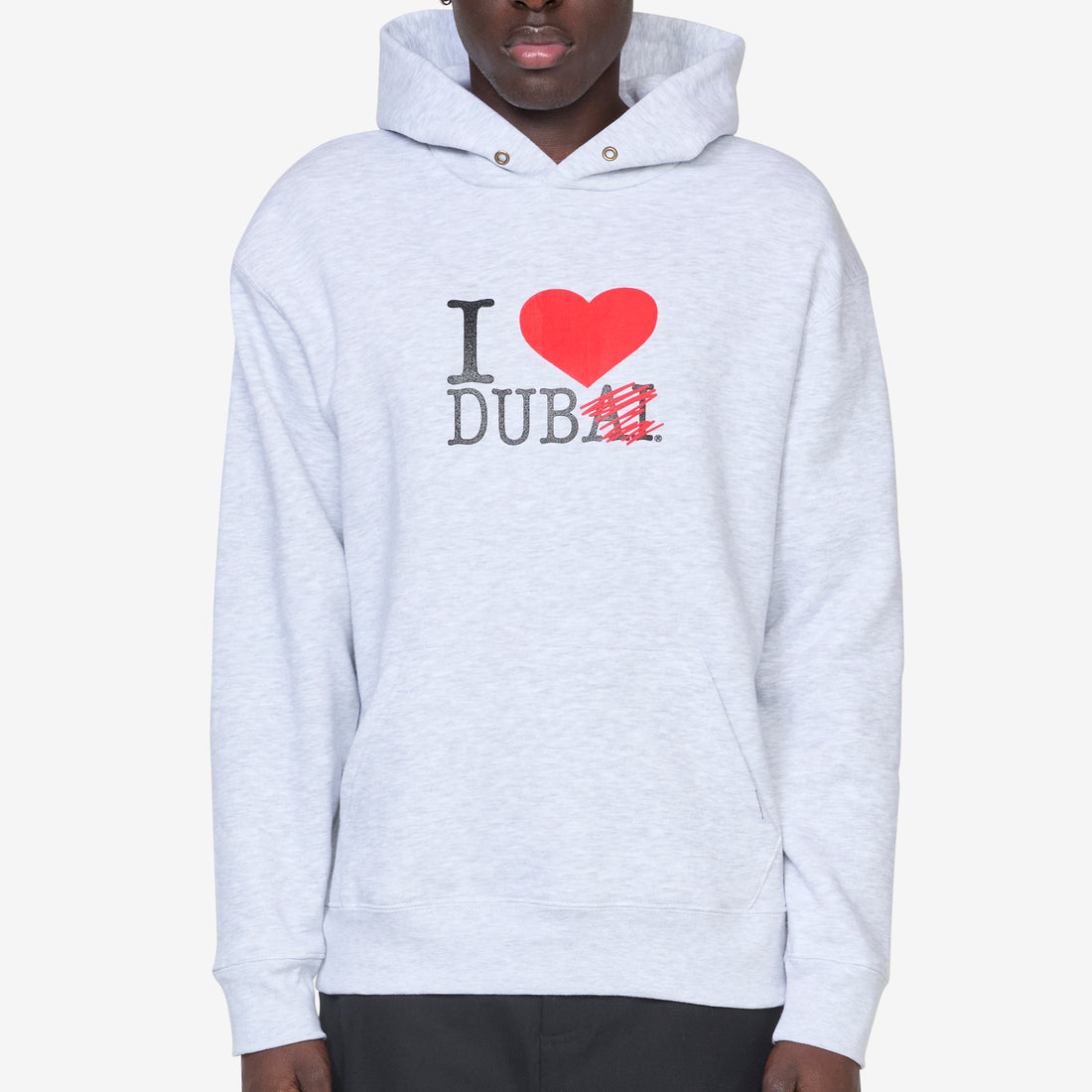 I <3 Dub Heather Grey Hoodie Jumpers