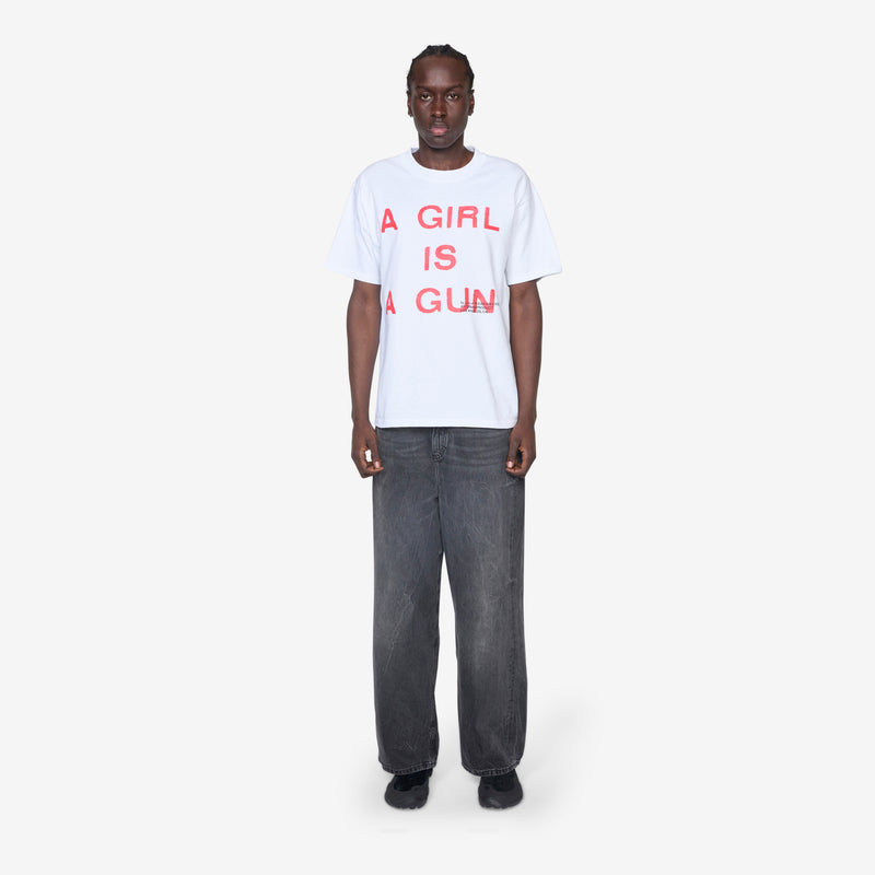 Girl Is A Gun T-Shirt White Tees