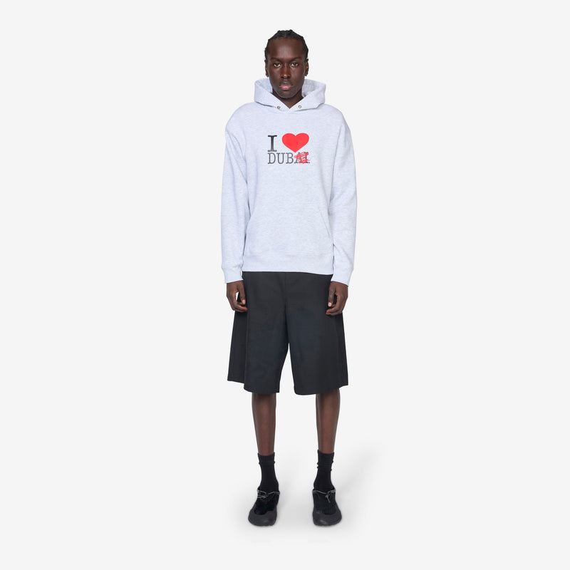 I <3 Dub Heather Grey Hoodie Jumpers