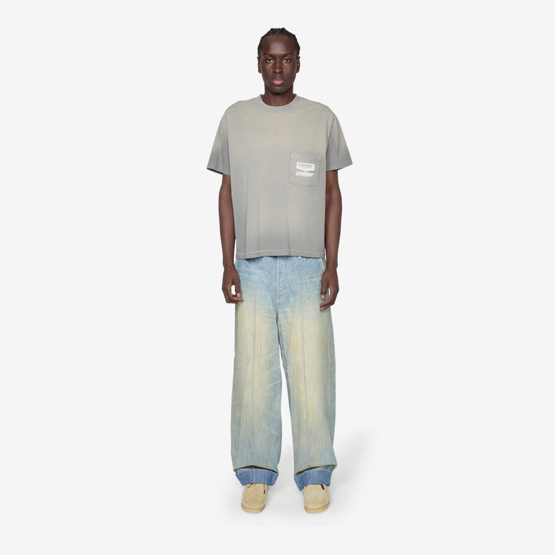 Western Chevron Boxy Pocket T-Shirt Smoke Tees
