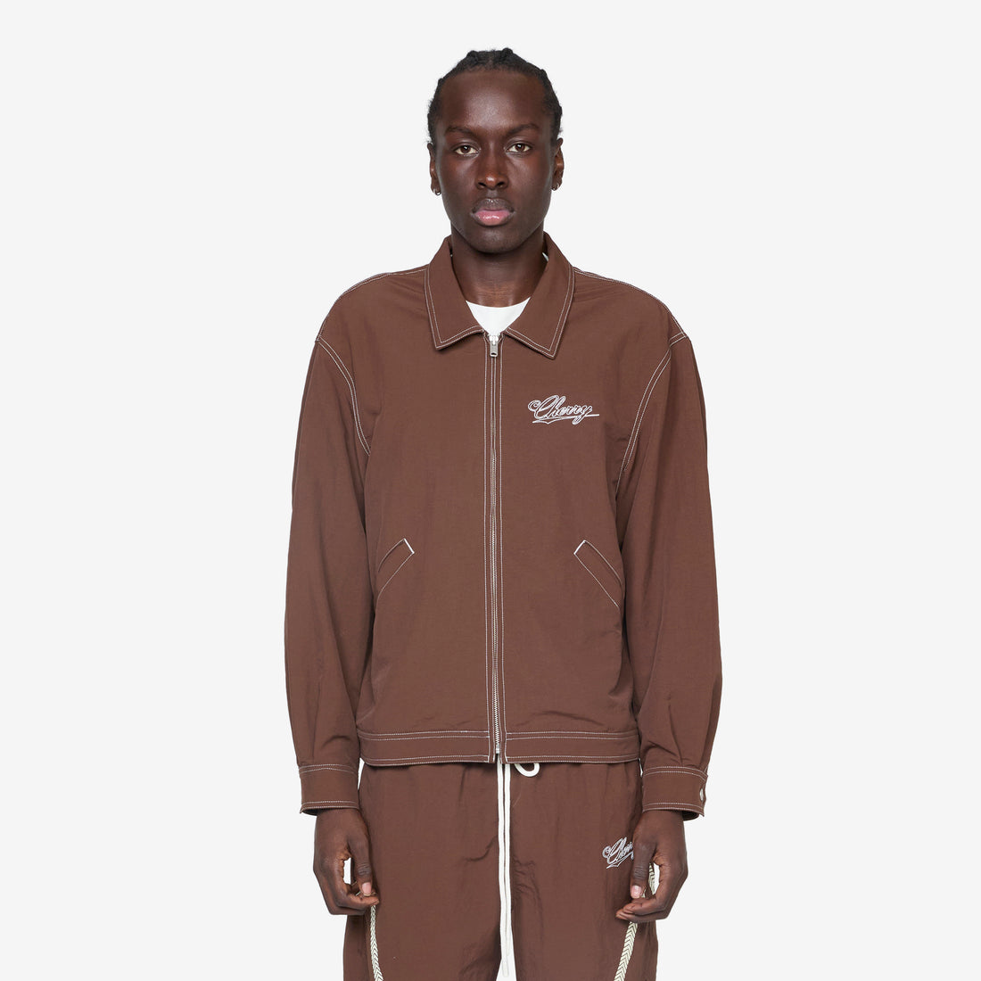 Nylon Running Jacket Mocha Brown Jackets