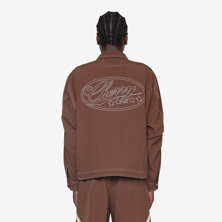 Nylon Running Jacket Mocha Brown