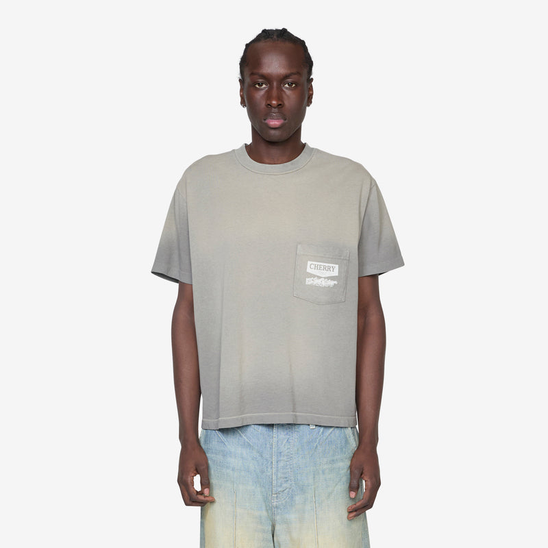 Western Chevron Boxy Pocket T-Shirt Smoke Tees