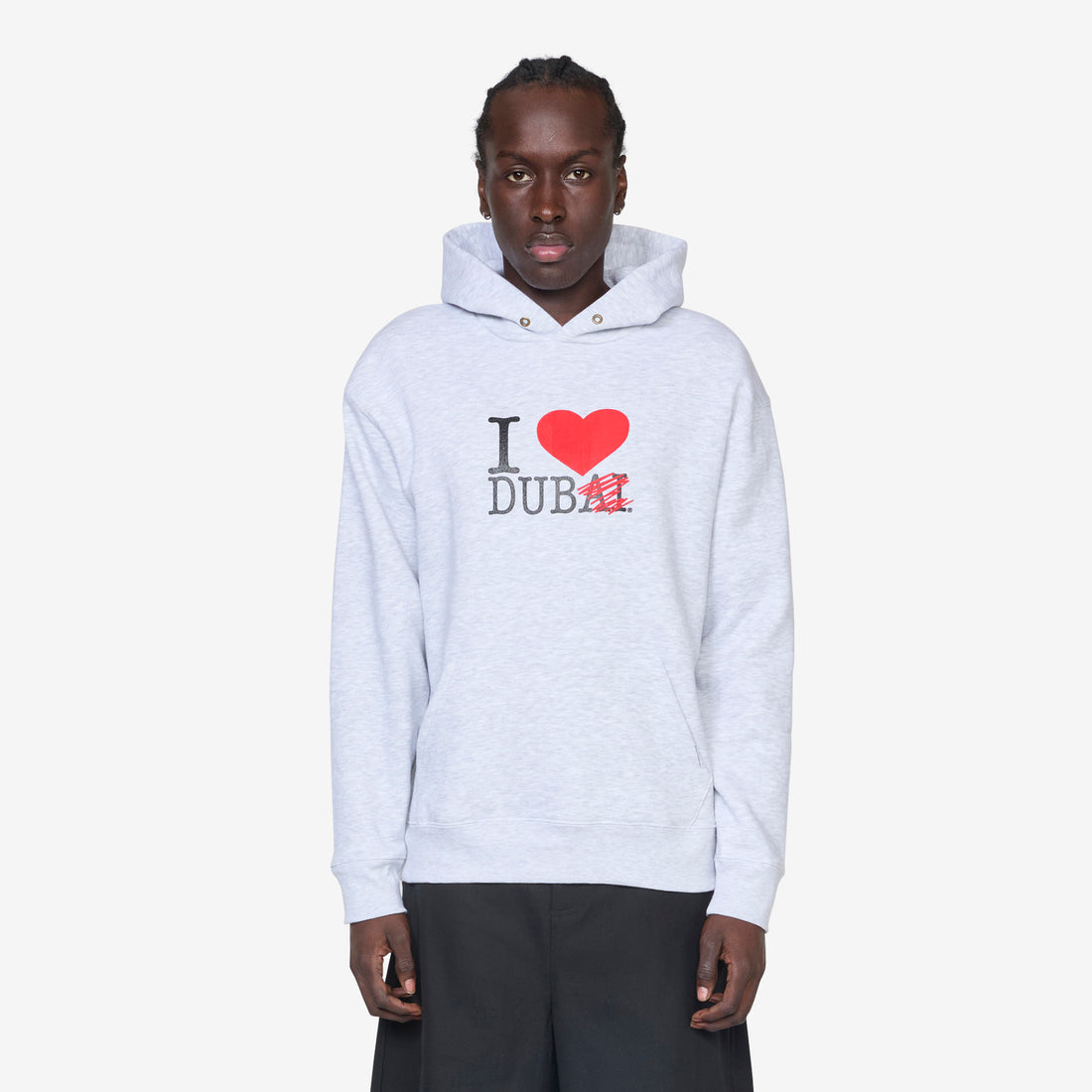 I <3 Dub Heather Grey Hoodie Jumpers