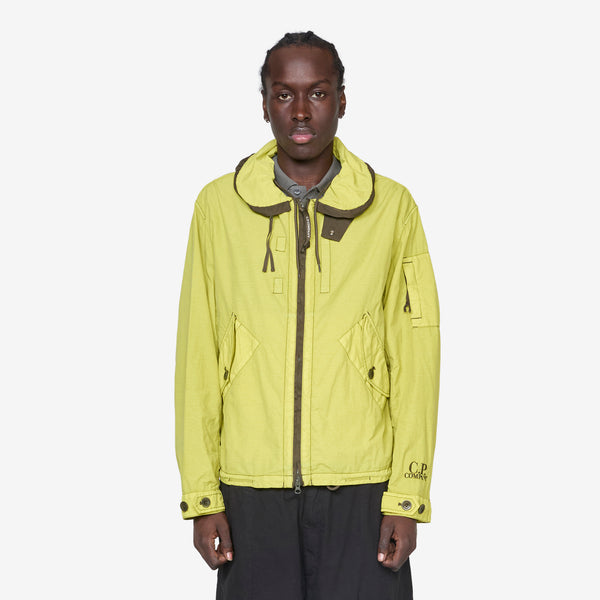 Contrast Flatt Nylon Hooded Jacket Cress Green