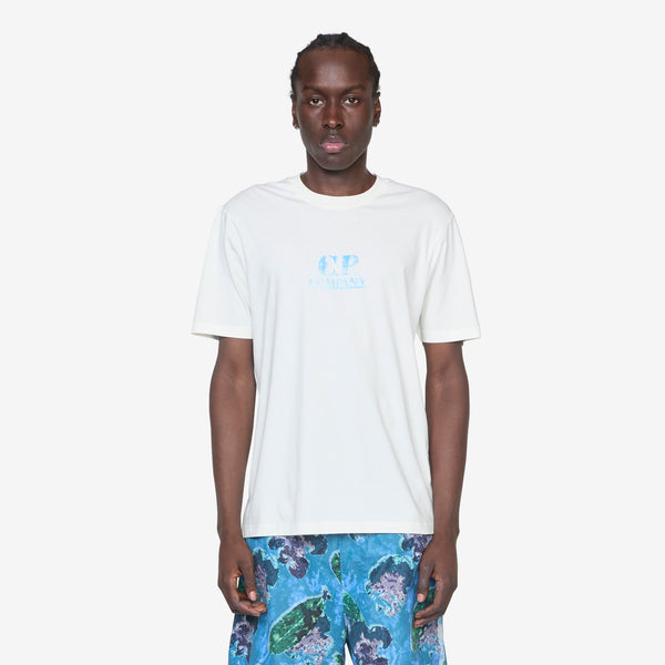 30/1 Jersey Graphic Logo T-Shirt Gauze White