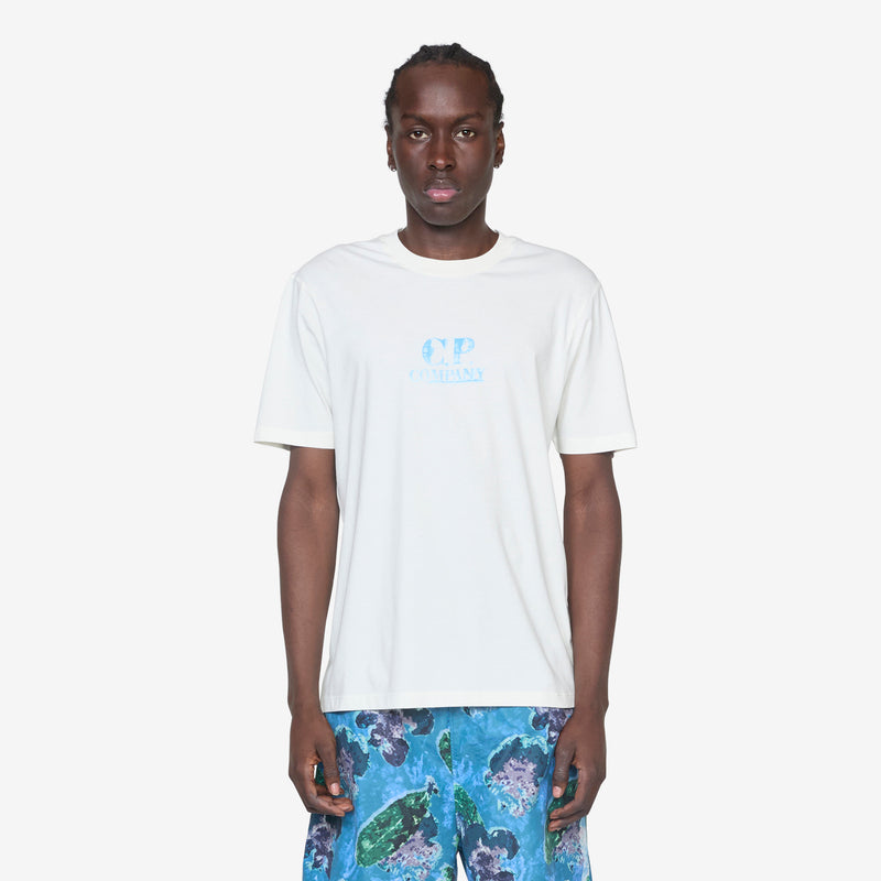 30/1 Jersey Graphic Logo T-Shirt Gauze White Tees