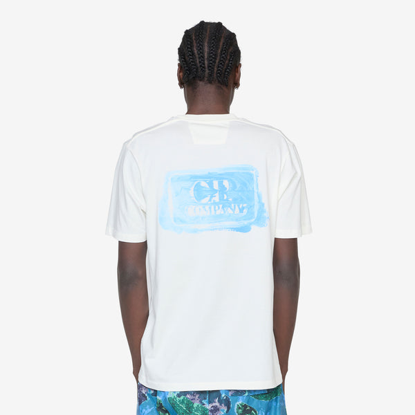 30/1 Jersey Graphic Logo T-Shirt Gauze White