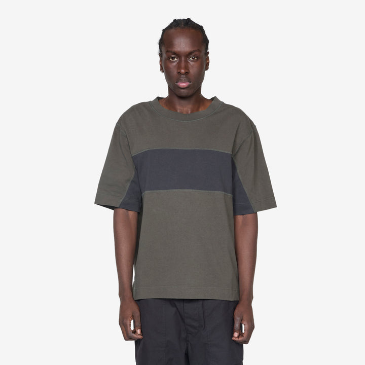 Panel T-Shirt Assam | Off Black Front