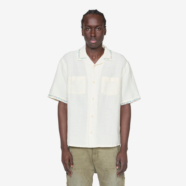 Spring Bouquet Short Sleeve Camp Shirt Natural Shirts