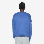 Cotton Knit Crewneck Sweater Steel Blue
