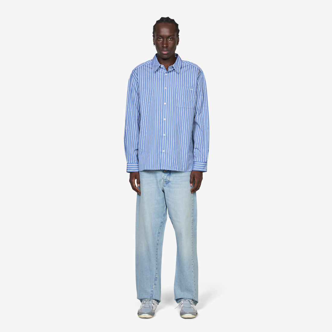 Malo Poplin Shirt Glacier Blue Shirts