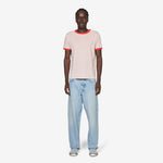 Contrast Trim T-Shirt Pink