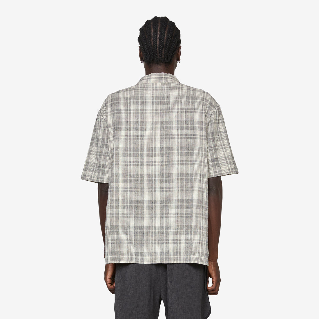 Wave Shirt Black Ecru Mini Check Shirts