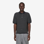Knit Polo "WASHI" 2 Tone Black