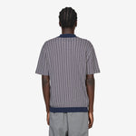 Half Zip Knit Polo Navy