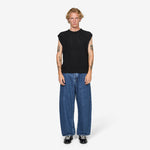Duma Pleated Denim Jeans Worn Denim