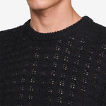 Tembe Knit Vest Black Cotton Boucle