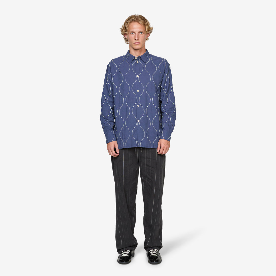 Samurai Trousers Black Chalk Stripe Pants