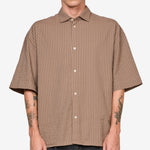 Bantu Shirt Cocoa Seersucker Stripe