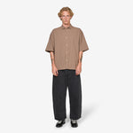 Bantu Shirt Cocoa Seersucker Stripe