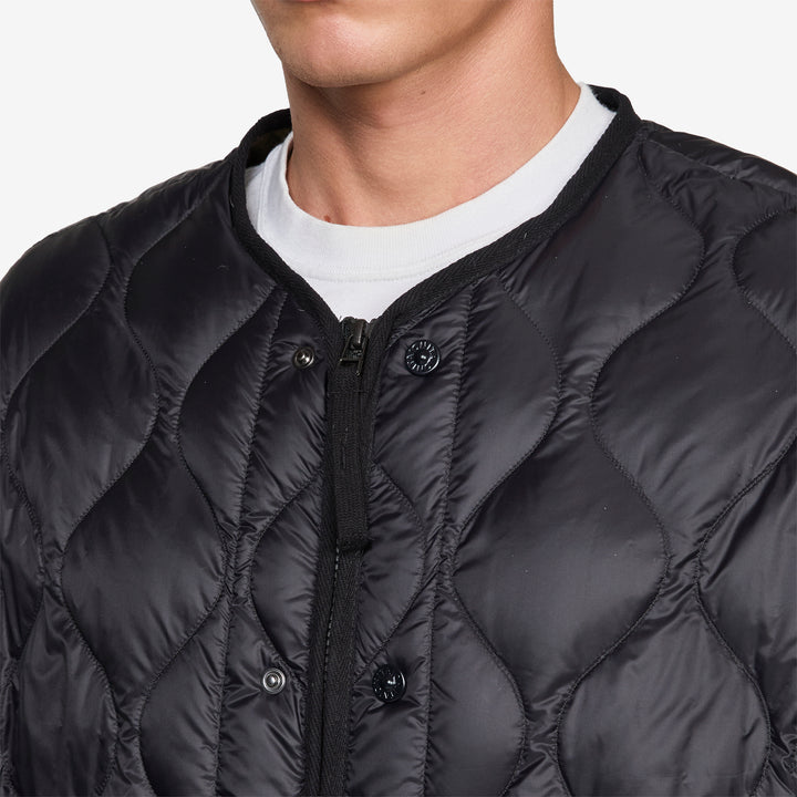 Military W-Zip M65 Liner Short Soft Shell Down Jacket Black