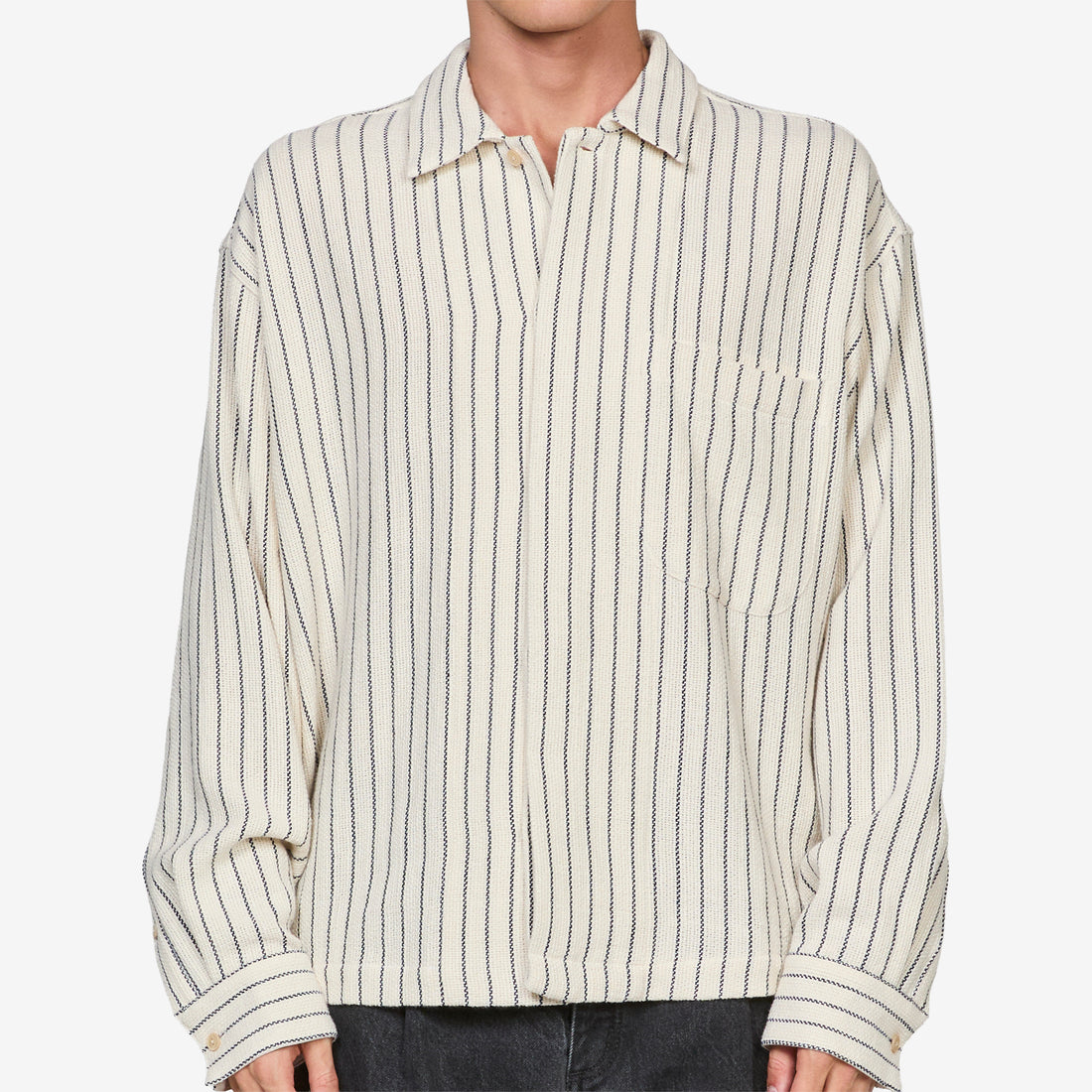 Rumba Shirt Blue Panama Stripe Shirts