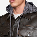Eco Leather Service Jacket Burnt Brown
