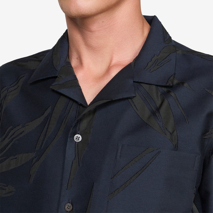 Boxy Applique Shirt Navy