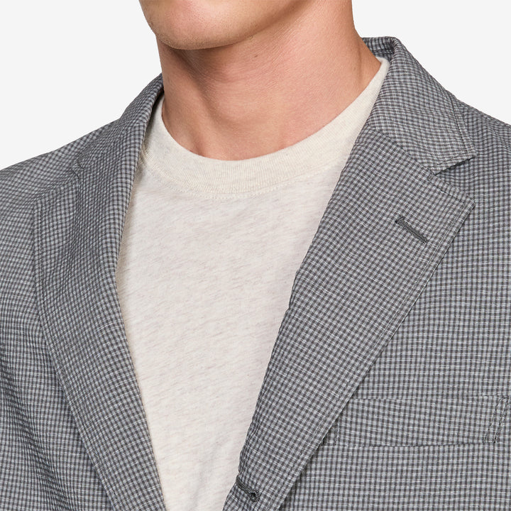 3B Anywhere(wear) Jacket Seersucker Plaid Black | Grey
