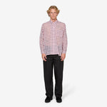 Open B.D. Shirt Nylon Airy Plaid Pink