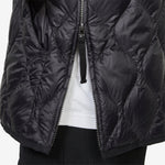 Military W-Zip V-Neck Soft Shell Down Vest Black