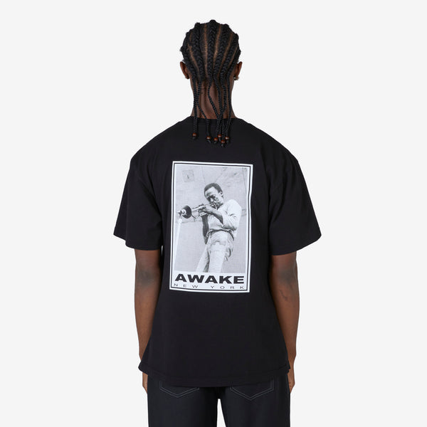 Miles Davis Printed Short Sleeve T-Shirt Black