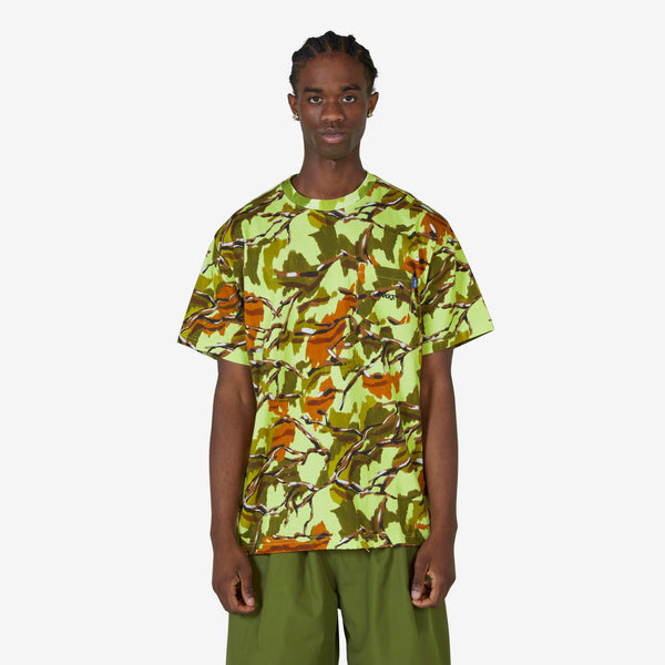 Classic Embroidered Logo Pocket T-Shirt Green Camo