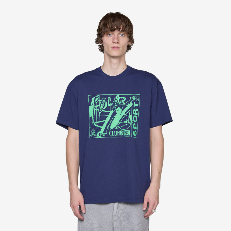 【UMBRO】 Beach Club Arch Lettering Graphic T-Shirt Clubb Inc T-Shirt Dark Blue – Above The Clouds
