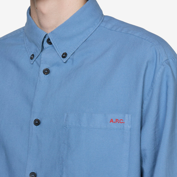 Mateo Logo Shirt Blue Grey